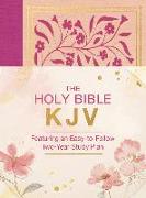 The Holy Bible Kjv: Featuring an Easy-To-Follow Two-Year Study Plan [Magenta Florals]