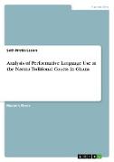 Analysis of Performative Language Use at the Nzema Taditional Courts in Ghana