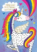 Doppelkarte. Spot - Magical Birthday Wishes/Unicorn