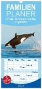 Familienplaner 2024 - Orcas: Schwarz-weiße Giganten mit 5 Spalten (Wandkalender, 21 x 45 cm) CALVENDO