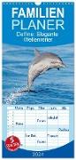 Familienplaner 2024 - Delfine: Elegante Wellenreiter mit 5 Spalten (Wandkalender, 21 x 45 cm) CALVENDO