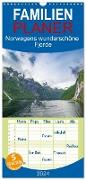 Familienplaner 2024 - Norwegens wunderschöne Fjorde mit 5 Spalten (Wandkalender, 21 x 45 cm) CALVENDO