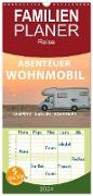 Familienplaner 2024 - Abenteuer Wohnmobil - Camping, Vanlife, Roadtrips mit 5 Spalten (Wandkalender, 21 x 45 cm) CALVENDO