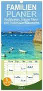 Familienplaner 2024 - Andalusien, blaues Meer und historische Bauwerke mit 5 Spalten (Wandkalender, 21 x 45 cm) CALVENDO