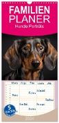 Familienplaner 2024 - Hunde Porträts mit 5 Spalten (Wandkalender, 21 x 45 cm) CALVENDO