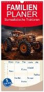 Familienplaner 2024 - Surrealistische Traktoren mit 5 Spalten (Wandkalender, 21 x 45 cm) CALVENDO