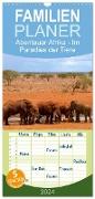 Familienplaner 2024 - Abenteuer Afrika - Im Paradies der Tiere mit 5 Spalten (Wandkalender, 21 x 45 cm) CALVENDO
