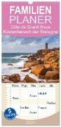 Familienplaner 2024 - Côte de Granit Rose - Ein Küstenbereich in der Bretagne mit 5 Spalten (Wandkalender, 21 x 45 cm) CALVENDO