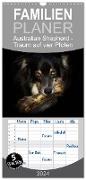 Familienplaner 2024 - Australian Shepherd - Traum auf vier Pfoten mit 5 Spalten (Wandkalender, 21 x 45 cm) CALVENDO