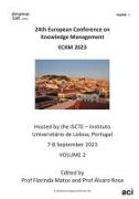 ECKM vol 2- Proceedings of the 24th European Conference on Knowledge Management-VOL 2