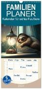 Familienplaner 2024 - Der Kalender für echte Faultiere mit 5 Spalten (Wandkalender, 21 x 45 cm) CALVENDO