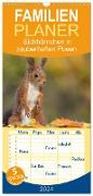 Familienplaner 2024 - Eichhörnchen in zauberhaften Posen mit 5 Spalten (Wandkalender, 21 x 45 cm) CALVENDO