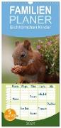 Familienplaner 2024 - Eichhörnchen Kinder mit 5 Spalten (Wandkalender, 21 x 45 cm) CALVENDO