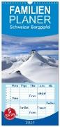 Familienplaner 2024 - Schweizer Berggipfel mit 5 Spalten (Wandkalender, 21 x 45 cm) CALVENDO
