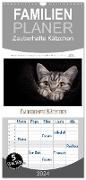 Familienplaner 2024 - Zauberhafte Kätzchen mit 5 Spalten (Wandkalender, 21 x 45 cm) CALVENDO