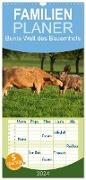 Familienplaner 2024 - Bunte Welt des Bauernhofs mit 5 Spalten (Wandkalender, 21 x 45 cm) CALVENDO