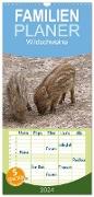 Familienplaner 2024 - Wildschweine mit 5 Spalten (Wandkalender, 21 x 45 cm) CALVENDO