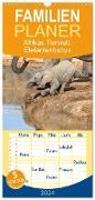 Familienplaner 2024 - Afrikas Tierwelt: Elefantenbabys mit 5 Spalten (Wandkalender, 21 x 45 cm) CALVENDO