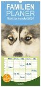 Familienplaner 2024 - Schlittenhunde 2024 mit 5 Spalten (Wandkalender, 21 x 45 cm) CALVENDO