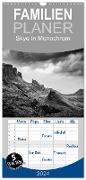 Familienplaner 2024 - Skye in Monochrom mit 5 Spalten (Wandkalender, 21 x 45 cm) CALVENDO