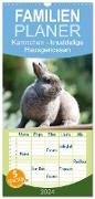 Familienplaner 2024 - Kaninchen - knuddelige Hausgenossen mit 5 Spalten (Wandkalender, 21 x 45 cm) CALVENDO