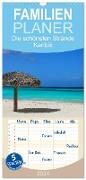 Familienplaner 2024 - Die schönsten Strände Karibik mit 5 Spalten (Wandkalender, 21 x 45 cm) CALVENDO