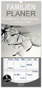 Familienplaner 2024 - Pusteblume - Impressionen in schwarzweiß mit 5 Spalten (Wandkalender, 21 x 45 cm) CALVENDO