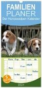 Familienplaner 2024 - Der Hundewelpen-Geburtstagskalender mit 5 Spalten (Wandkalender, 21 x 45 cm) CALVENDO