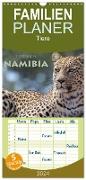 Familienplaner 2024 - Tierreich Namibia mit 5 Spalten (Wandkalender, 21 x 45 cm) CALVENDO