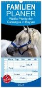 Familienplaner 2024 - Weiße Pferde der Camargue in Bayern mit 5 Spalten (Wandkalender, 21 x 45 cm) CALVENDO