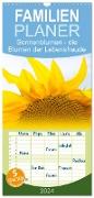 Familienplaner 2024 - Sonnenblumen - die Blumen der Lebensfreude mit 5 Spalten (Wandkalender, 21 x 45 cm) CALVENDO