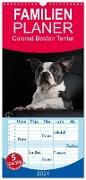 Familienplaner 2024 - Colored Boston Terrier 2024 mit 5 Spalten (Wandkalender, 21 x 45 cm) CALVENDO