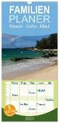 Familienplaner 2024 - Hawaii - Oahu - Maui mit 5 Spalten (Wandkalender, 21 x 45 cm) CALVENDO