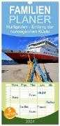 Familienplaner 2024 - Hurtigruten - Entlang der norwegischen Küste mit 5 Spalten (Wandkalender, 21 x 45 cm) CALVENDO