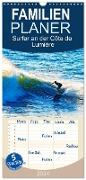 Familienplaner 2024 - Surfer an der Côte de Lumière mit 5 Spalten (Wandkalender, 21 x 45 cm) CALVENDO