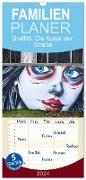 Familienplaner 2024 - Graffiti: Die Kunst der Straße mit 5 Spalten (Wandkalender, 21 x 45 cm) CALVENDO