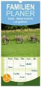 Familienplaner 2024 - Esel - liebenswerte Langohren mit 5 Spalten (Wandkalender, 21 x 45 cm) CALVENDO