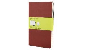 Notizbuch / Pocket Plain Red Cover L. 3er Pack