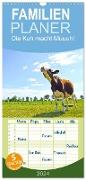 Familienplaner 2024 - Die Kuh macht Muuuh! mit 5 Spalten (Wandkalender, 21 x 45 cm) CALVENDO