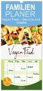 Familienplaner 2024 - Vegan Food Kalender ¿ Gerichte und Snacks mit 5 Spalten (Wandkalender, 21 x 45 cm) CALVENDO