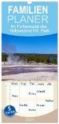 Familienplaner 2024 - Im Farbenspiel des Yellowstone Natl. Park mit 5 Spalten (Wandkalender, 21 x 45 cm) CALVENDO
