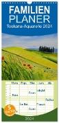 Familienplaner 2024 - Toskana-Aquarelle 2024 mit 5 Spalten (Wandkalender, 21 x 45 cm) CALVENDO