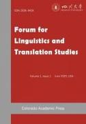 Forum for Linguistics and Translation Studies Issue I