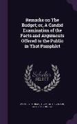 Remarks on the Budget, Or, a Candid Examination of the Facts and Arguments Offered to the Public in That Pamphlet
