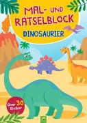 Mal- und Rätselblock Dinosaurier