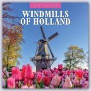 Windmills of Holland 2024 Square Wall Calendar