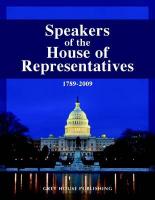 Speakers of the House of Representatives 1789-2009