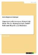 Organisationsberatung am Beispiel der Firma "Baufix Montagetechnik GmbH". Relevante Begriffe und Methoden