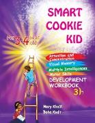Smart Cookie Kid For 3-4 Year Olds Attention and Concentration Visual Memory Multiple Intelligences Motor Skills Book 3B
