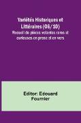 Variétés Historiques et Littéraires (06/10), Recueil de piéces volantes rares et curieuses en prose et en vers